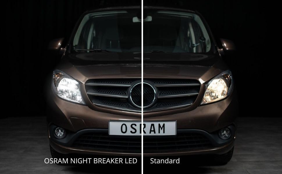 Set 2 H4 Osram Night Breaker Smart LED omologare RAR Street Legal +330%