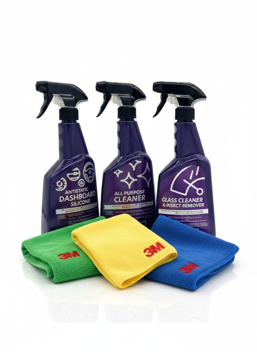 Set Complet Detailing Interior Auto 3M & MADDOX Curatare si Protectie Premium