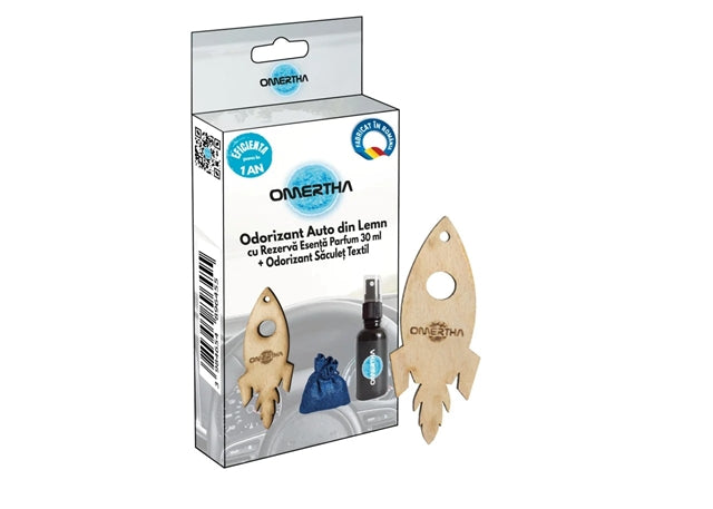 ODORIZANT AUTO FORMA RACHETA CU ESENTA MILLION 30 ML OMERTHA
