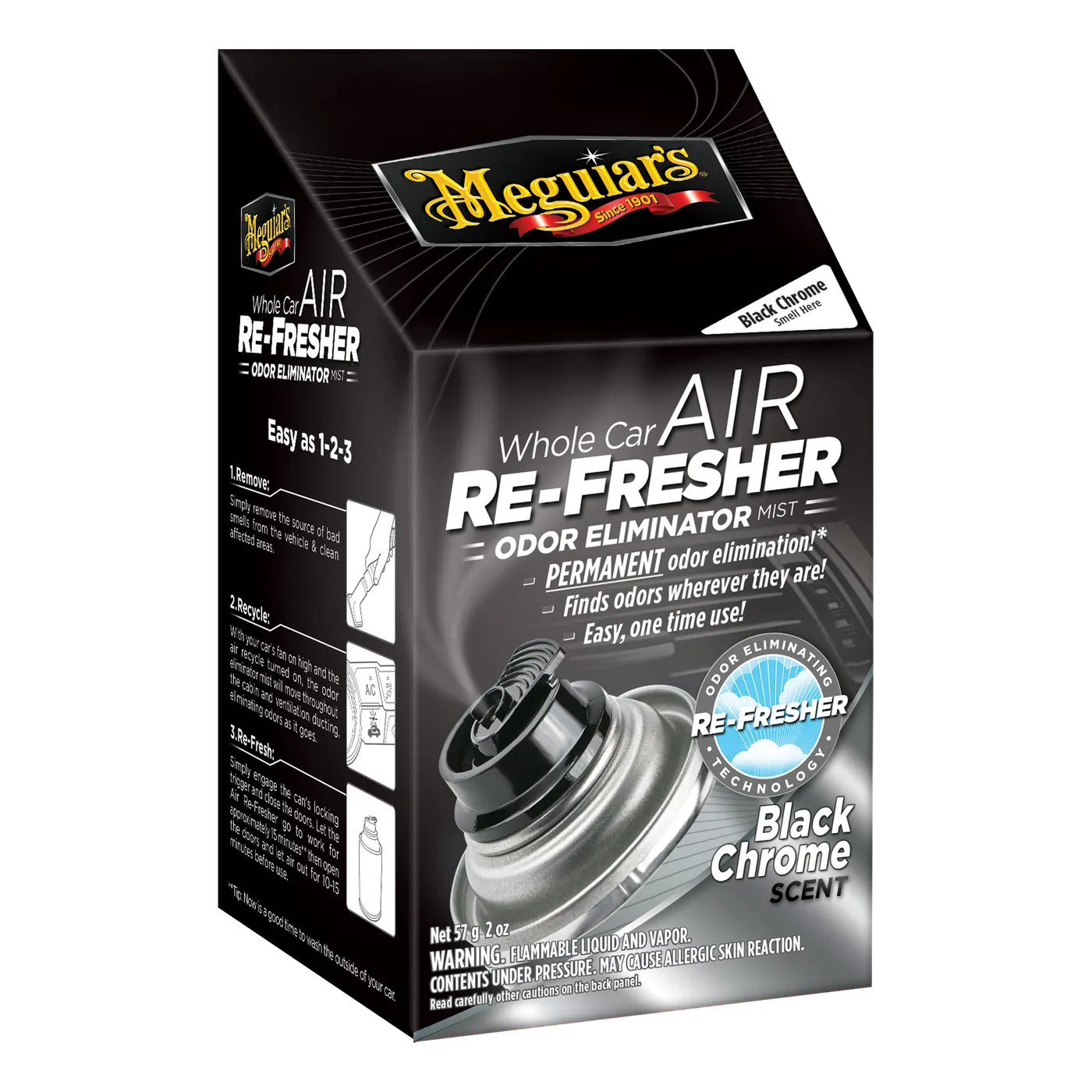 Odorizant auto Black Chrome Meguiar's Re-Fresher G181302