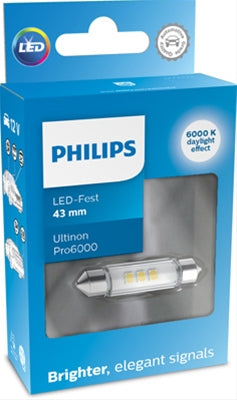 BEC LED 12V (ALB RECE 6000K) SOFIT 43MM ULTINON PRO6000 PHILIPS
