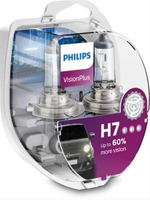 SET 2 BECURI H7 12V55W VISIONPLUS (+60%) PHILIPS