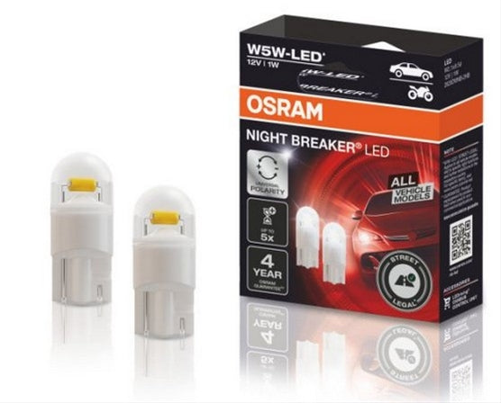 SET 2 BECURI LED (CERTIFICAT RAR) W5W 12V NB OSRAM