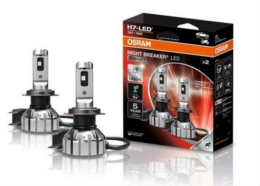 SET 2 BECURI LED H7 (CERTIFICAT RAR) 12V +330% - OSRAM