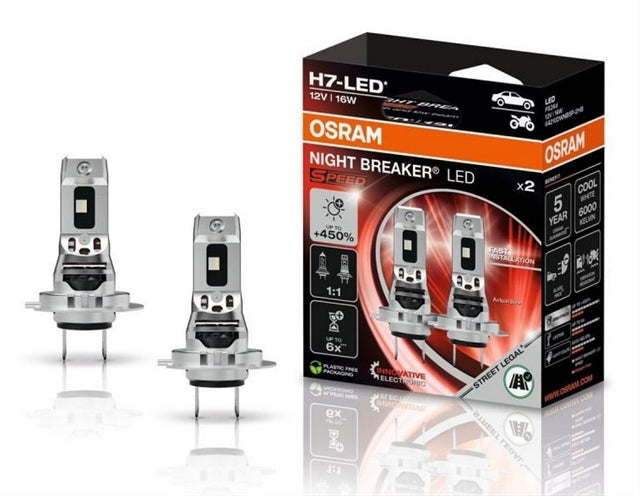SET 2 BECURI LED H10 NIGHTBREAKER CERTIFICATE RAR OSRAM