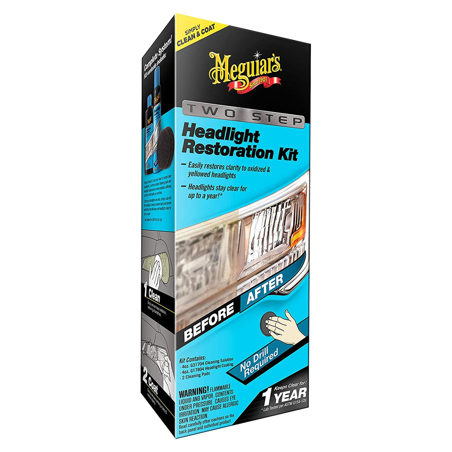 KIT POLISH FARURI, TWO STEP HEADLIGHT RESTORATION - EU - MEGUIARS