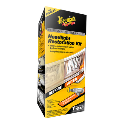 KIT POLISH FARURI CU MASINA POLISH, HEAVY DUTY HEADLIGHT RESTORATION - MEGUIARS