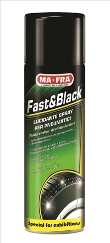 FAST & BLACK SPRAY SILICON NEGRU SPECIAL PENTRU ANVELOPE 500ML - MA-FRA