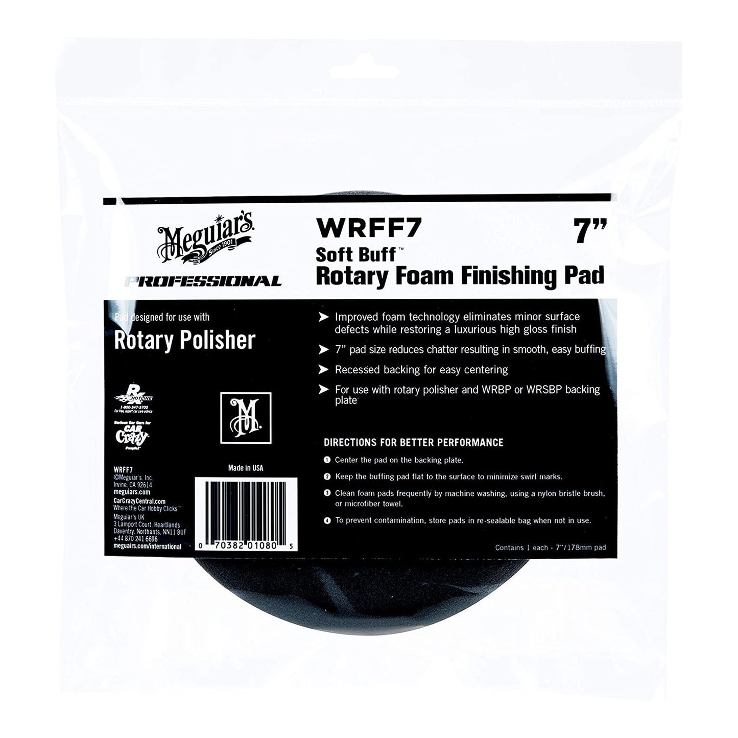 DISC GRI POLISHAT DEFECTE MINORE, 177.8 MM - MEGUIARS