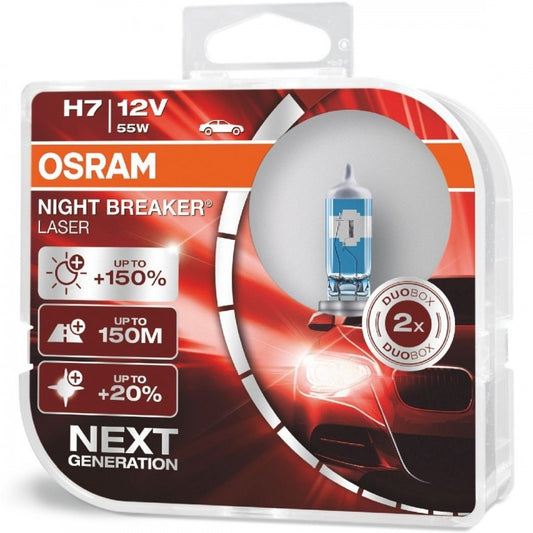 Osram H7 Night Breaker Laser +150%, Set 2 becuri auto