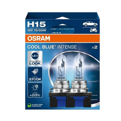 Set 2 becuri H15 12V 55W Osram Cool Blue Intense NextGen